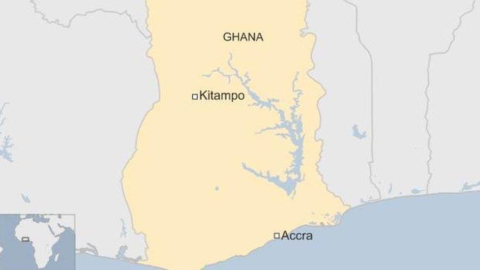 A map of Ghana