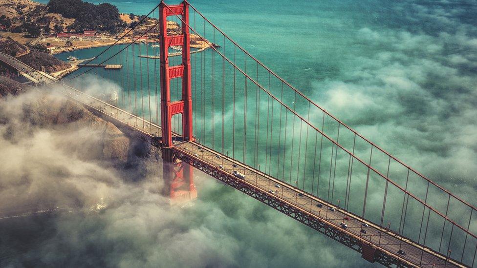 The Golden Gate Bridge in San Francisco.