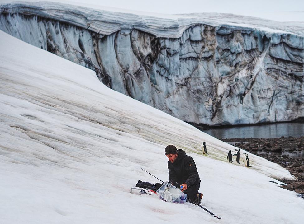 Setting up equipment in the field