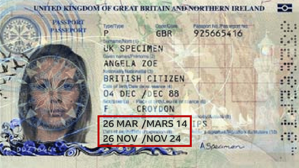 Mock up of passport