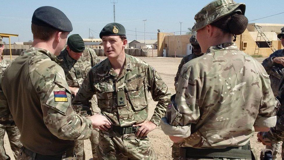 Maj Gen Rupert Jones visits troops delivering essential training to Iraqi security forces