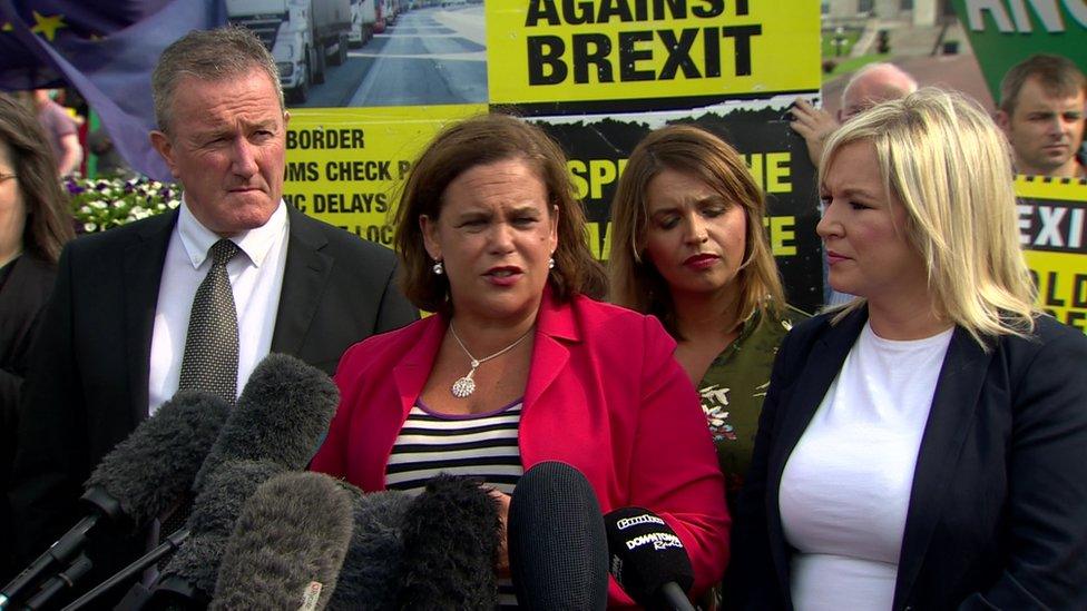 Sinn Féin President Mary Lou McDonald gave a press conference after her meeting with the prime minister