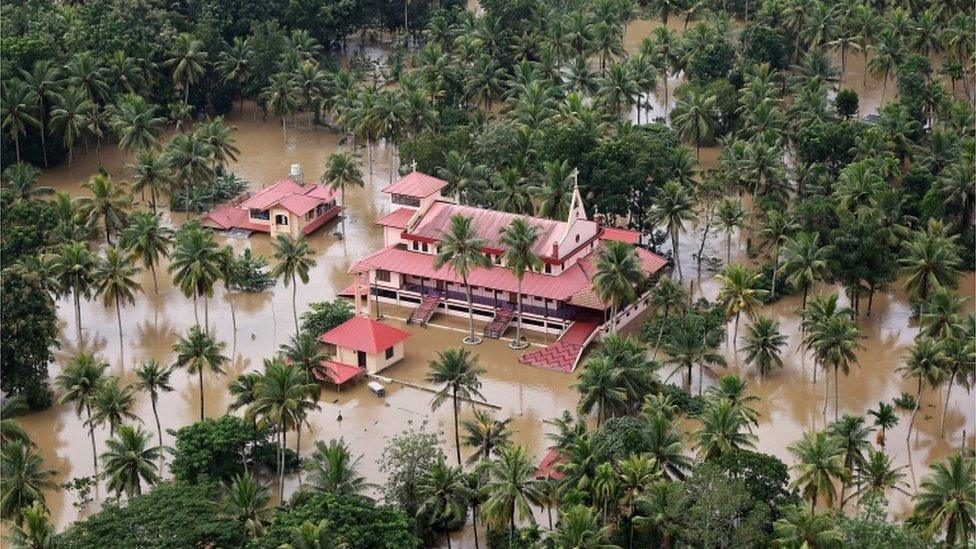 a flooded school