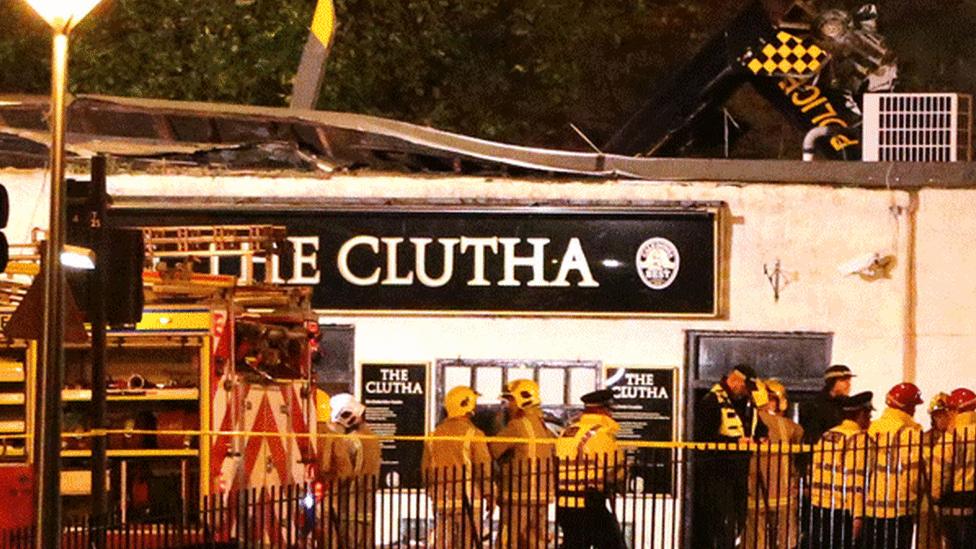 Crash scene, Clutha Bar