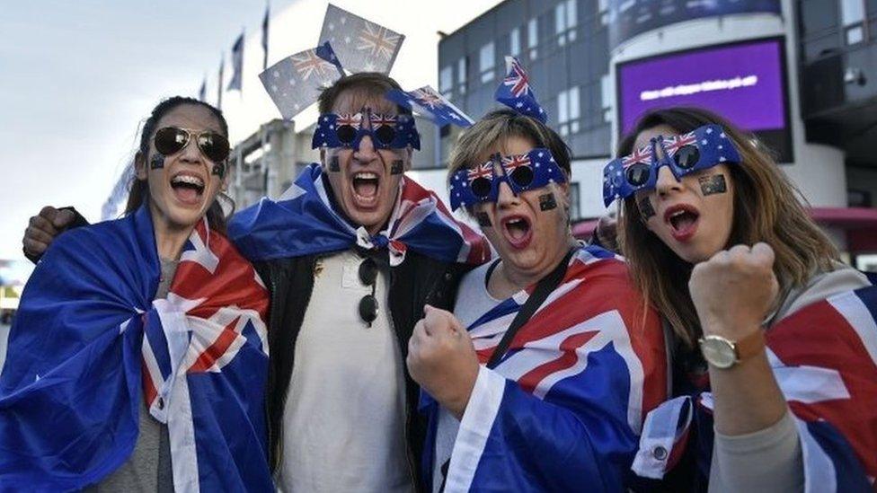 Australian fans before the semi-final in Stockholm, Sweden (12 May 2016)