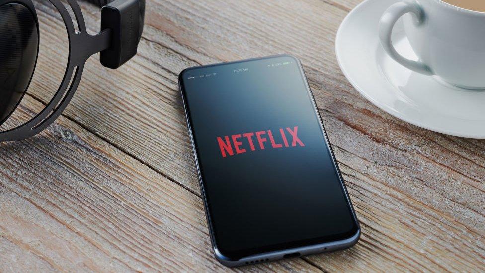 Netflix app on smartphone