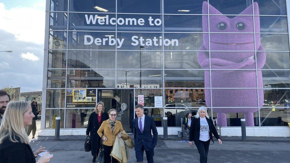 Mark Harper at Derby station