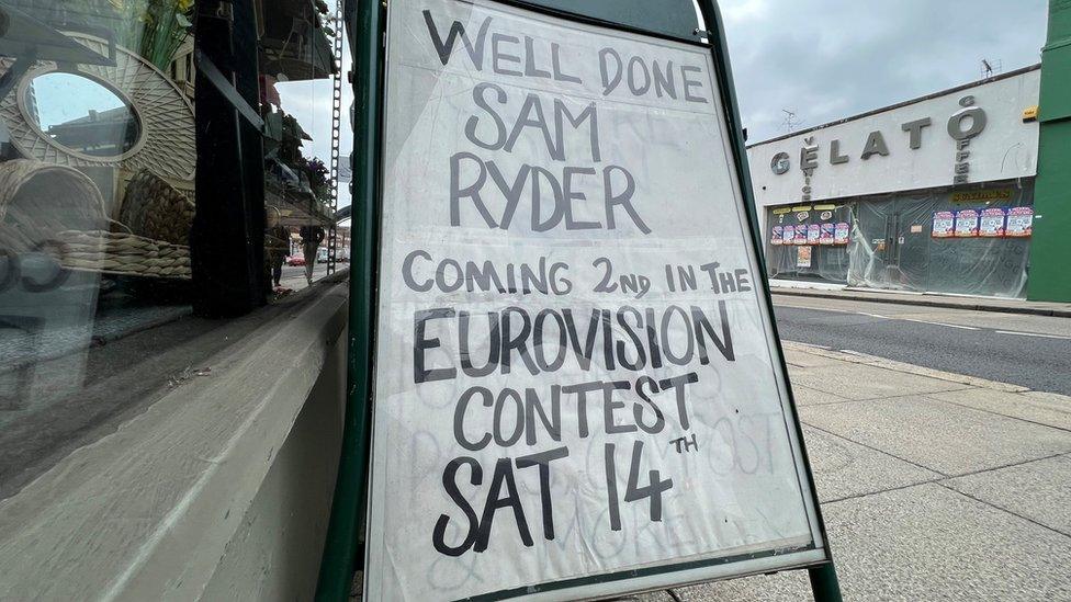 Sign about Sam Ryder in Maldon