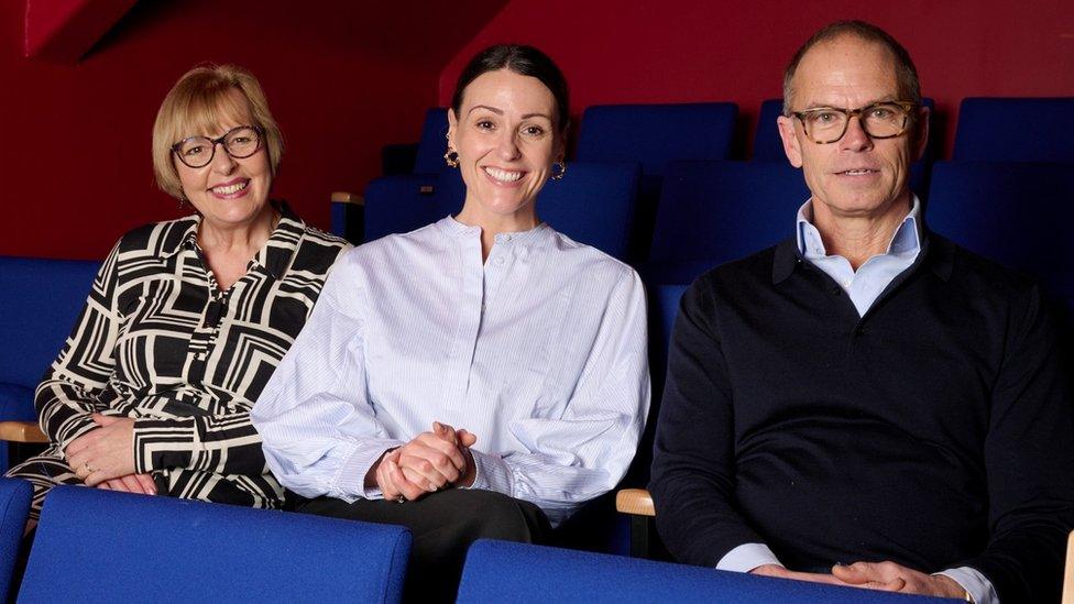 Theatre director Debbie Thompson, Suranne Jones and chairman Jonathan Beak