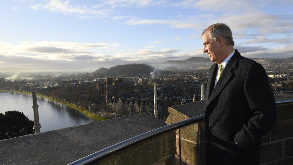 Prince Andrew in the North Tower of Inverness Castle