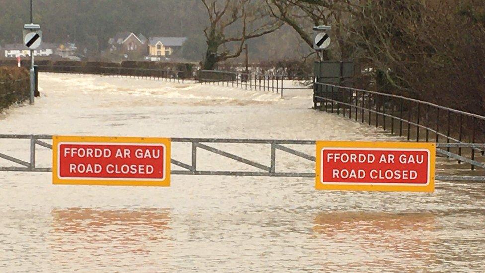 flooded road