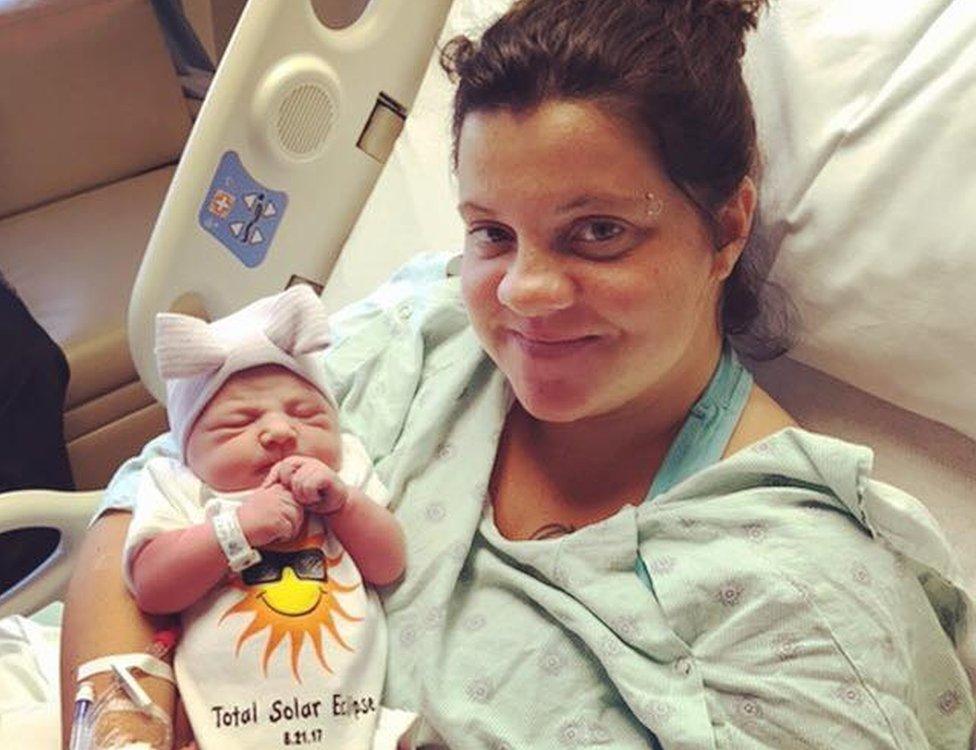 Meet Eclipse! She was born at 8:04 a.m. at Greenville Memorial Hospital. She's 6 pounds, 3 ounces and 19 inches long. Mom and dad made a last-minute decision to name her Eclipse this morning.