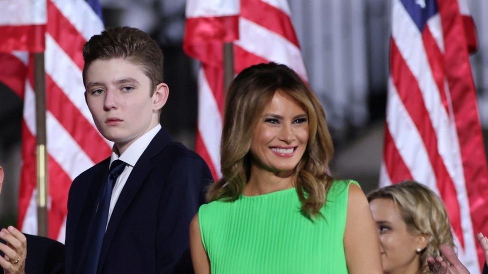 Barron and Melania Trump