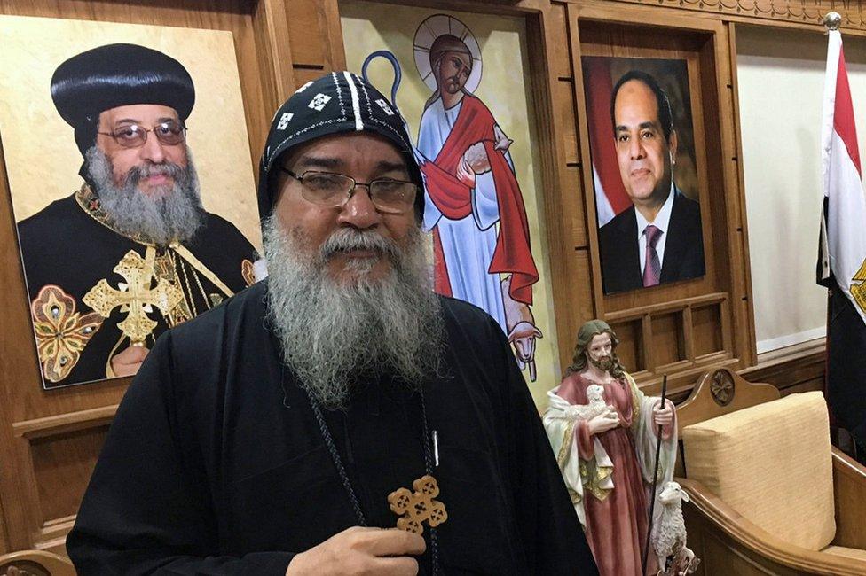 Bishop Macarius in Minya, Egypt, 12 April