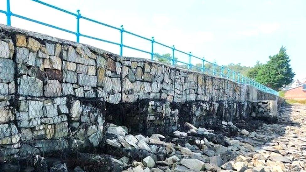 Existing sea defences