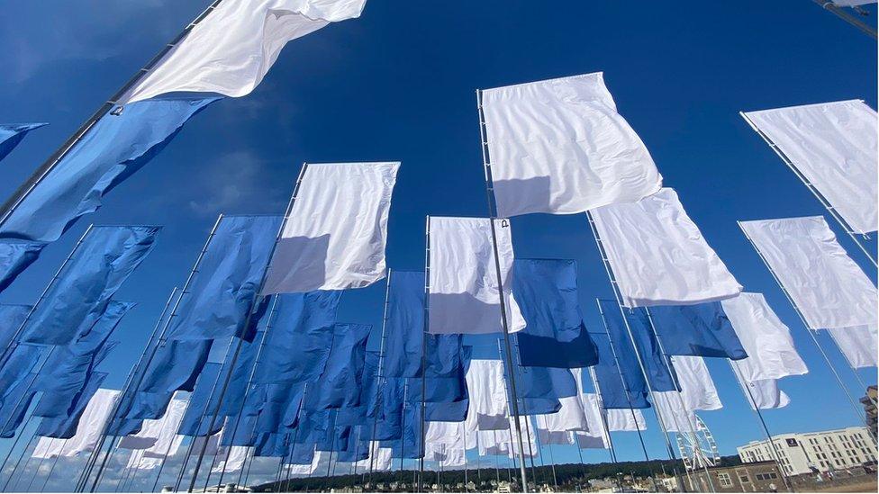 Luke Jerram's art installation on Weston Beach