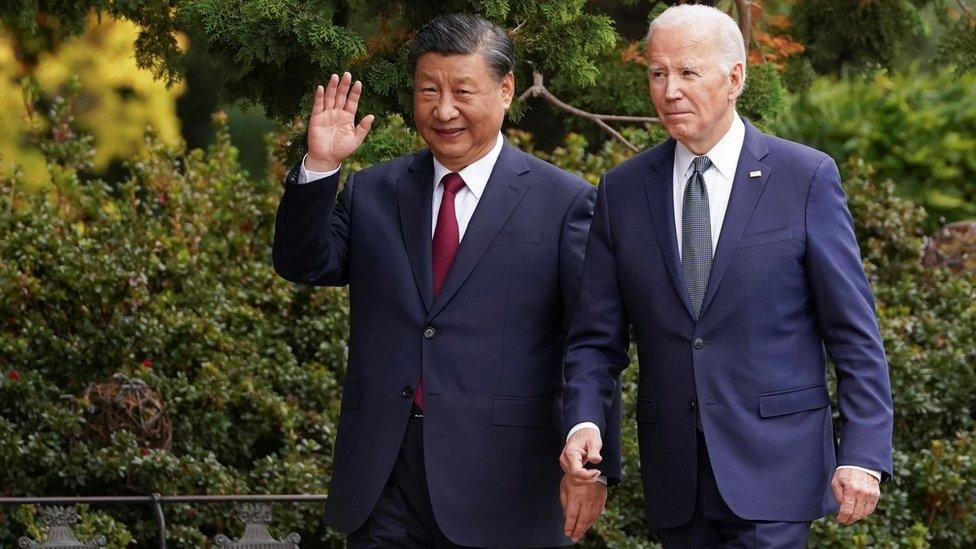 U.S. President Joe Biden meets with Chinese President Xi Jinping on the sidelines of APEC summit, in Woodside