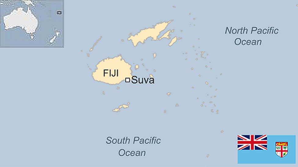 Map of Fiji