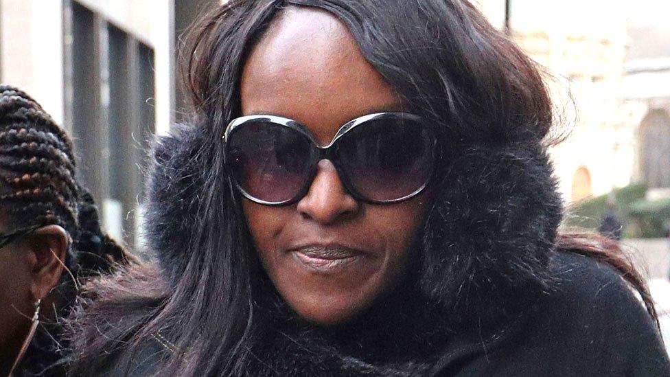 Fiona Onasanya arriving at the Old Bailey