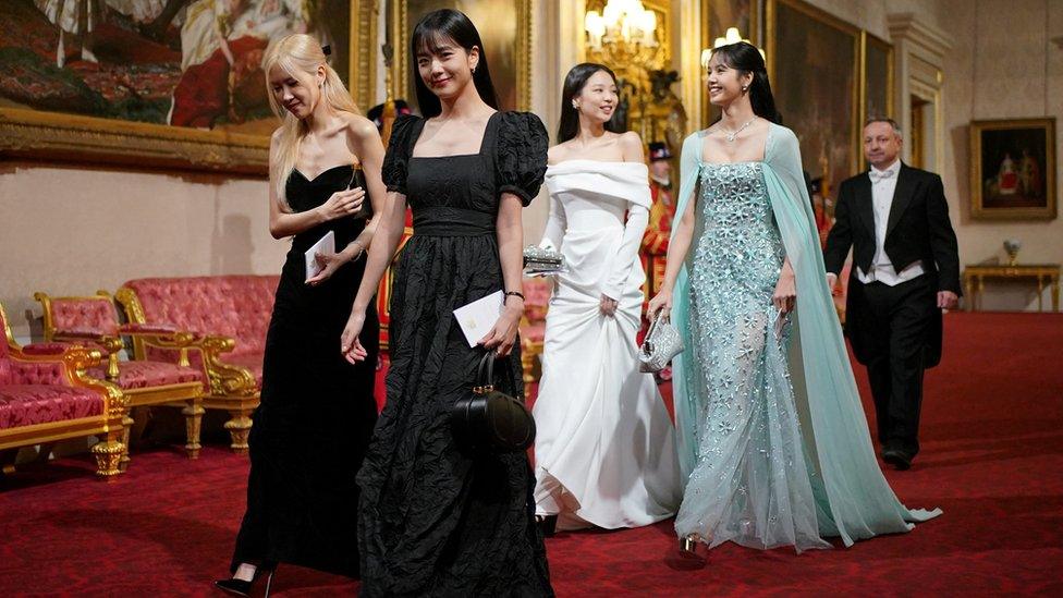 Blackpink at the royal banquet at Buckingham Palace