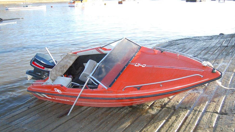 Jack Shepherd's speedboat