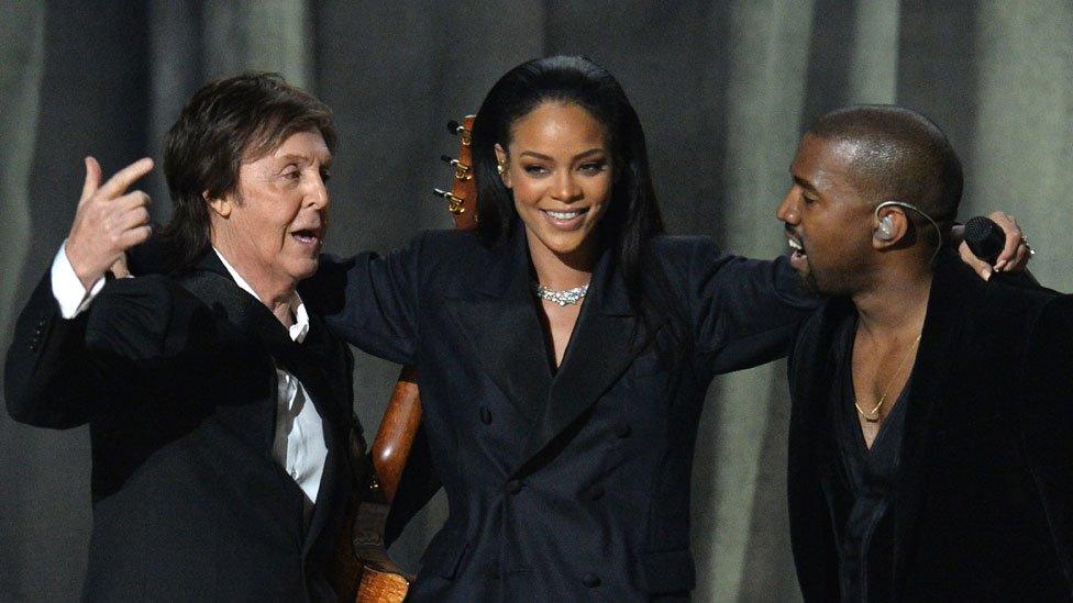 Paul McCartney, Rihanna and Kanye West