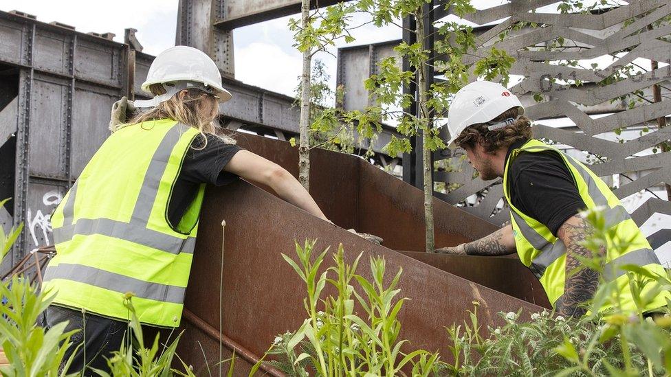 gardeners carry out planting