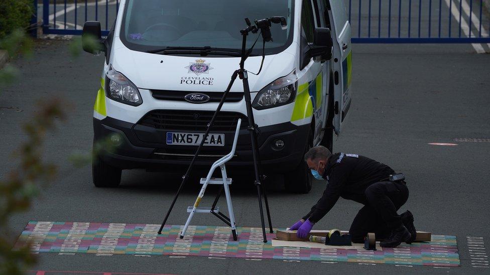 Police officer at the scene