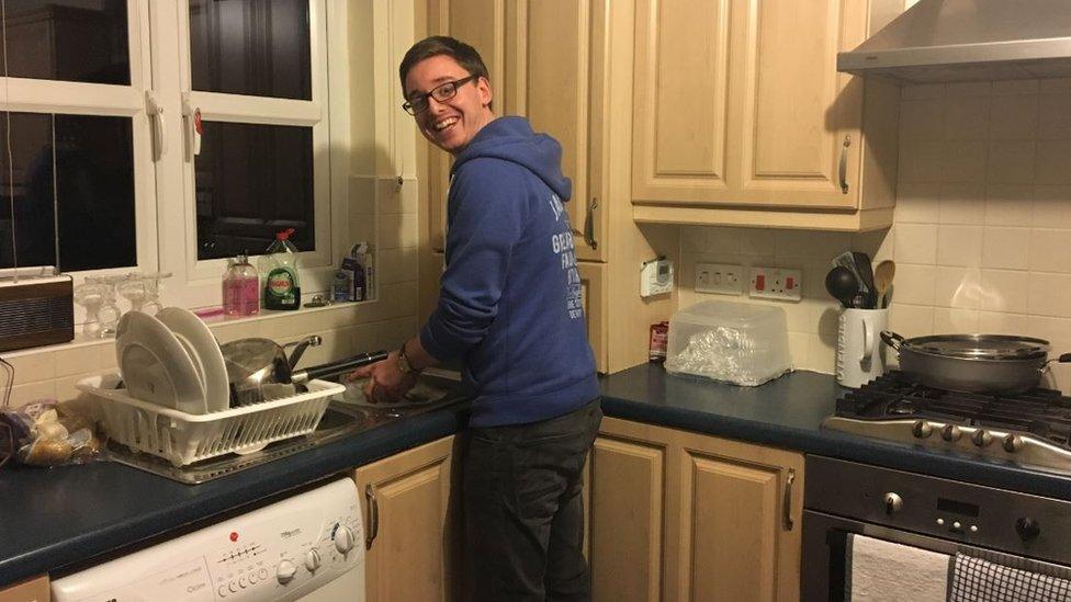 Andrew Douglas in his kitchen