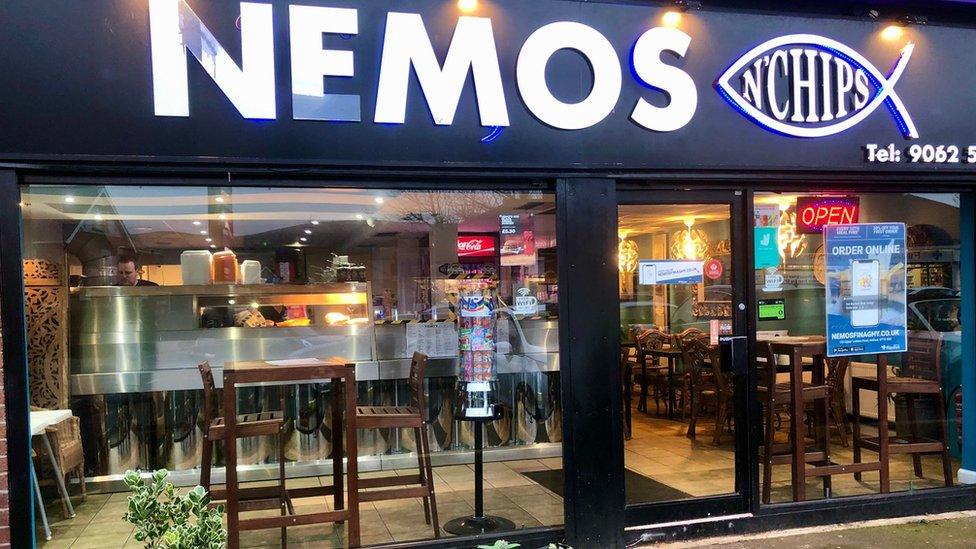 Nemo's fish and chip takeaway in Finaghy