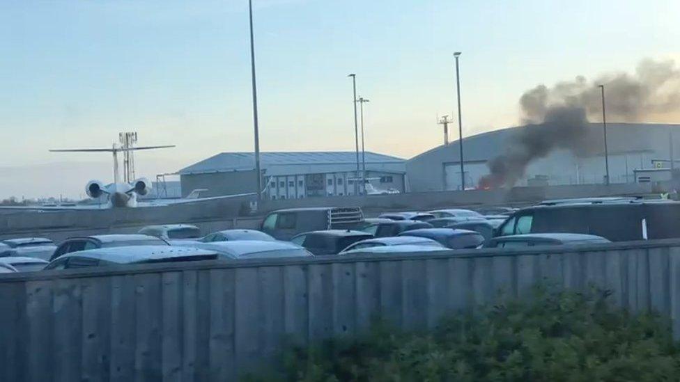 The fire at Bristol Airport