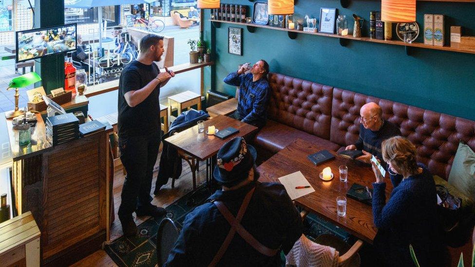 People in a bar in New Zealand