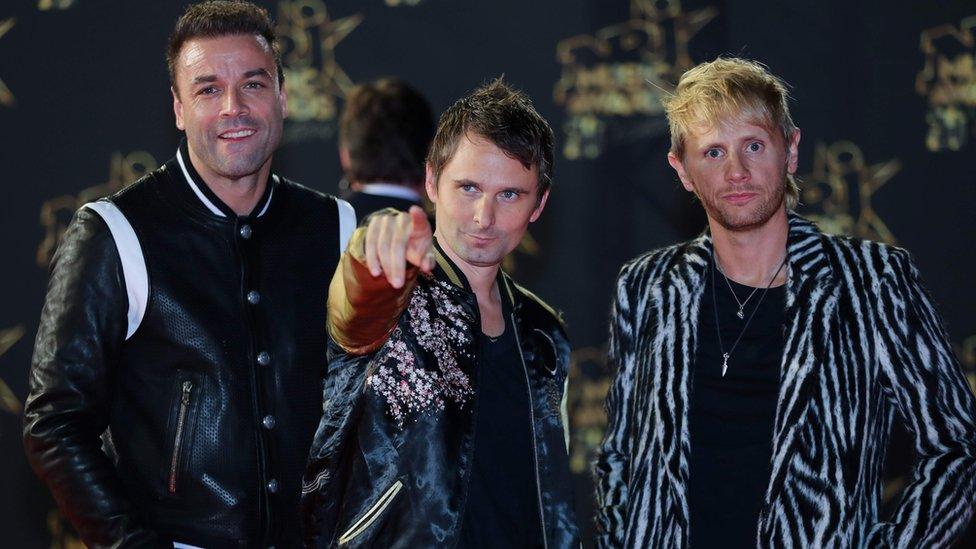 Muse (L-R): bassist Christopher Wolstenholme, singer Matthew Bellamy and drummer Dominic Howard