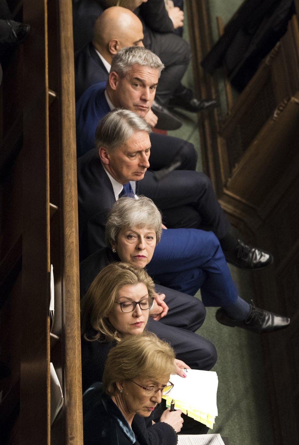 Theresa May and her front bench