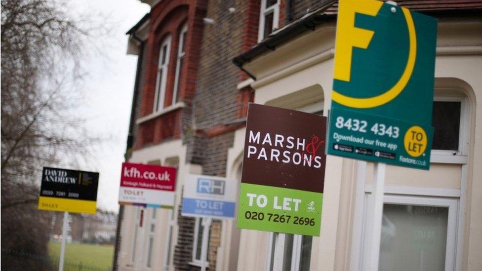 To Let signs outside houses