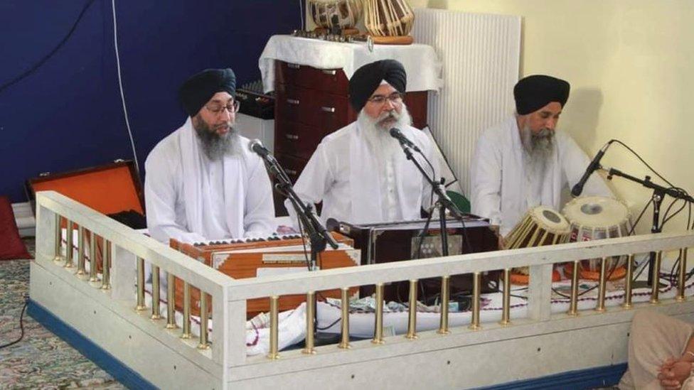 Music being played in the Derry temple prior to the fire