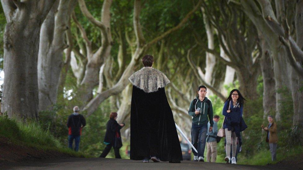 Game of Thrones tourists visiting one of its best-known locations in Northern Ireland