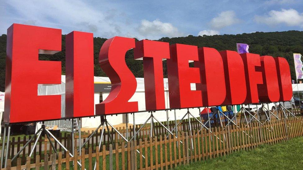 Eisteddfod sign in Llanrwst