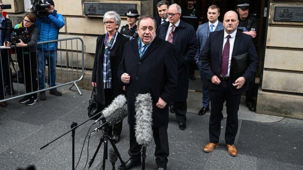 Salmond outside court