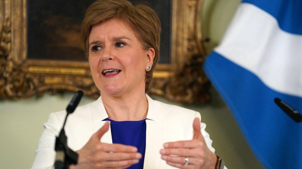 Nicola Sturgeon at the launch of the Scottish government's second paper on independence