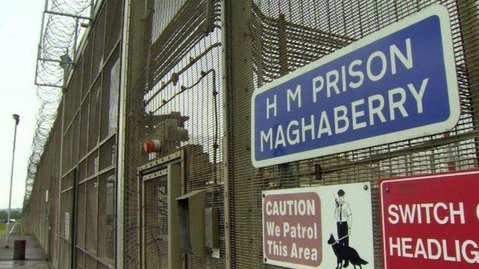 The gates of Maghaberry Prison