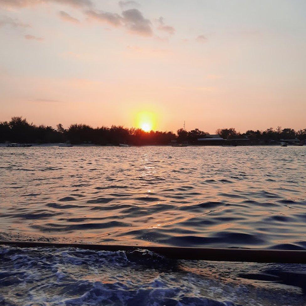 Sunrise in Indonesia.