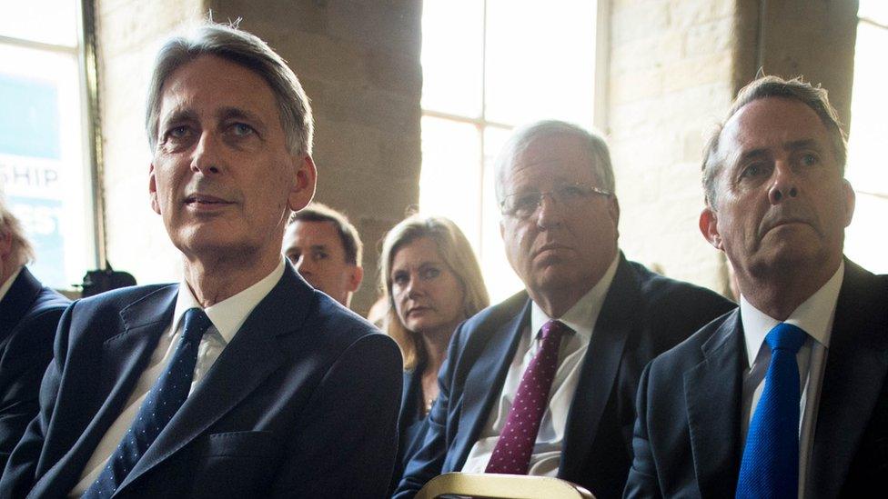 Philip Hammond (left) and Liam Fox (right)