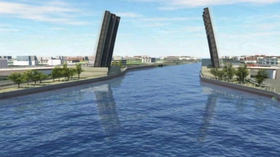 Artist's impression of Great Yarmouth's river crossing