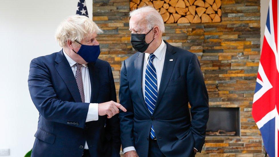 Boris Johnson and Joe Biden