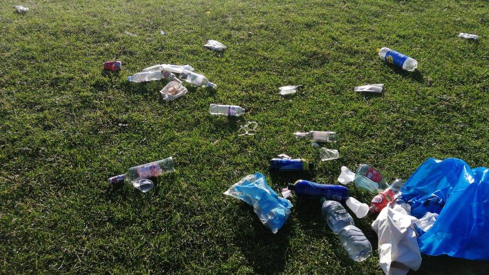 Litter on Port Meadow