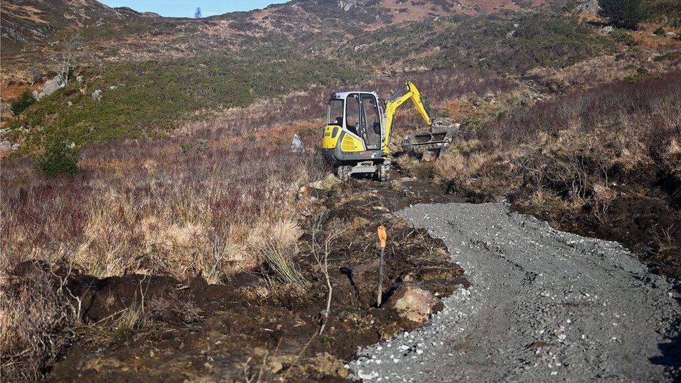 Work being done on the Snowdon path