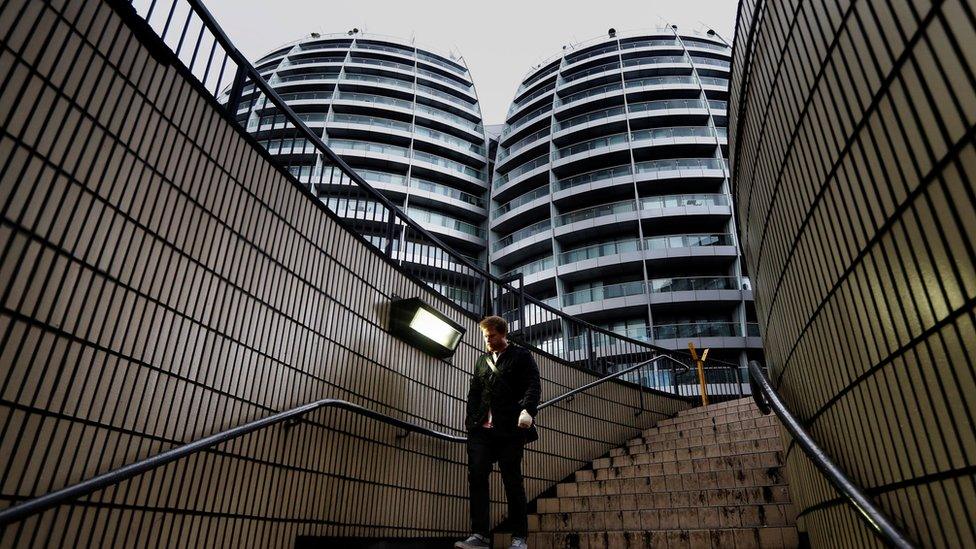 Buildings surround the Old Street roundabout dubbed "Silicon Roundabout" in London