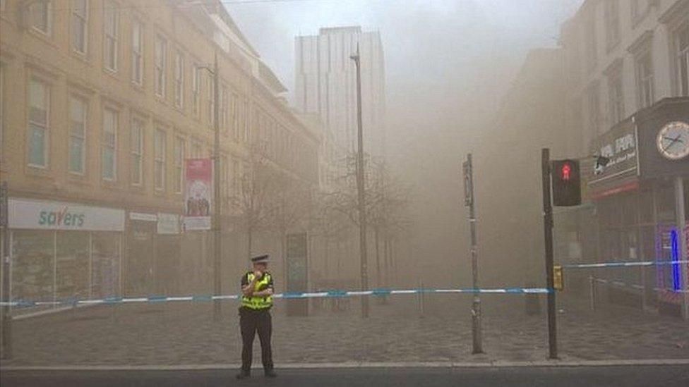 Fire in Glasgow city centre