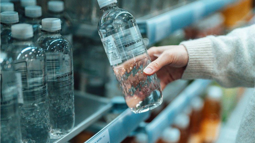 bottles of water